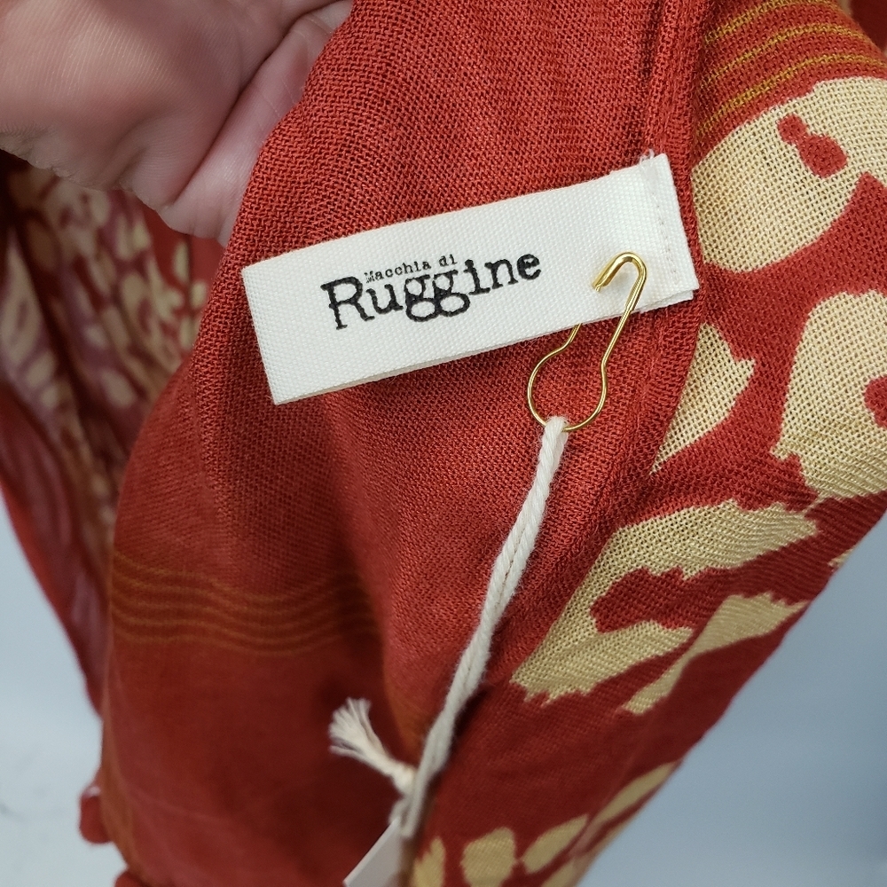 Ruggine damask kimono with pom pom trim - NEW - Picture 8 of 10